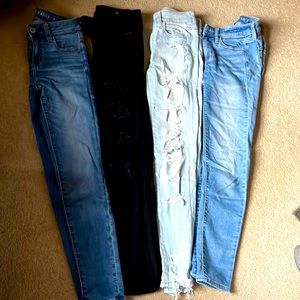 American Eagle Next Level Stretch Jeggings size 00 set of 4.
